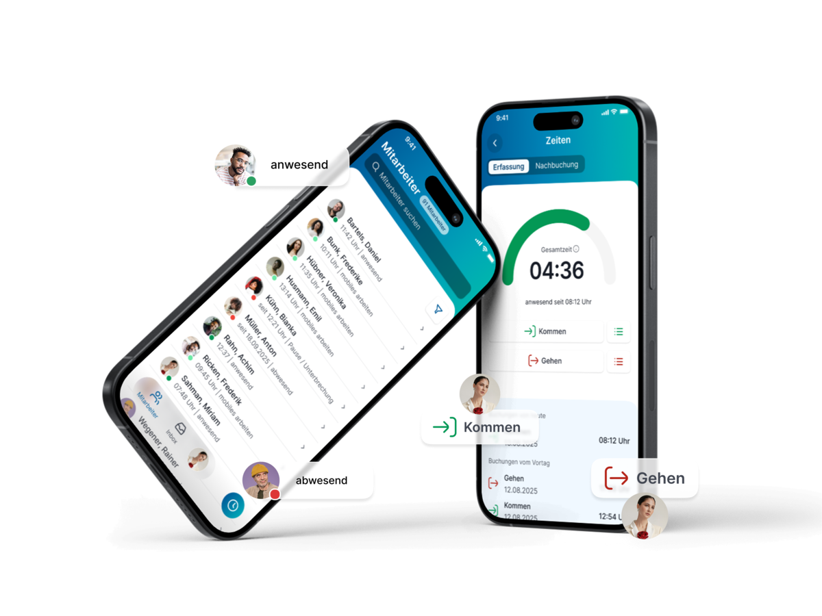 Smartphone Anwesenheitsübersicht