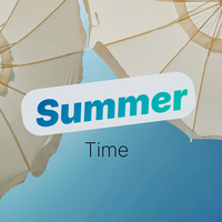 Schirme und Schrift Summer Time